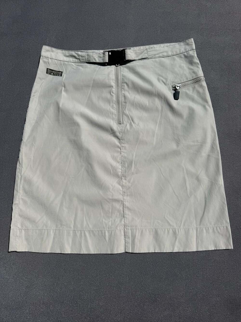 Vintage Levi's Silvertab Utility Skirt Size 9 Beige Nylon Blend